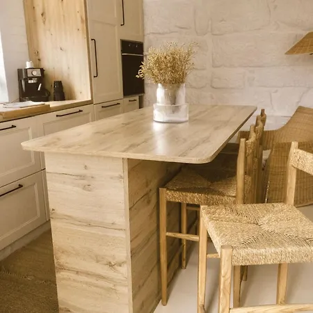 Beige Tranquil Escape By The Sea