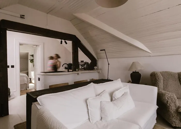 Beige Tranquil Escape By The Sea Apartment *