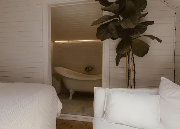 Beige Tranquil Escape By The Sea