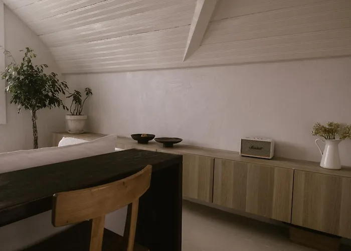 Beige Tranquil Escape By The Sea Apartment