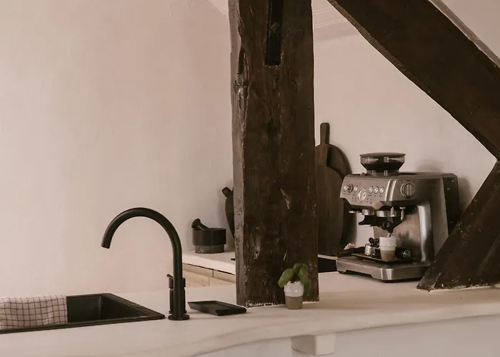 Beige Tranquil Escape By The Sea *