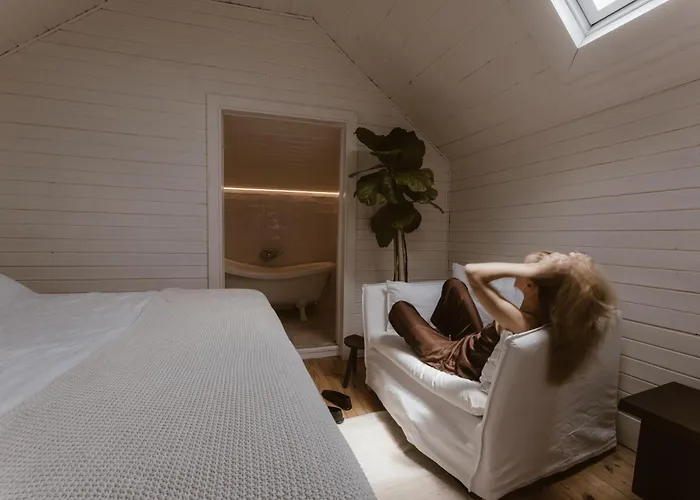 Beige Tranquil Escape By The Sea