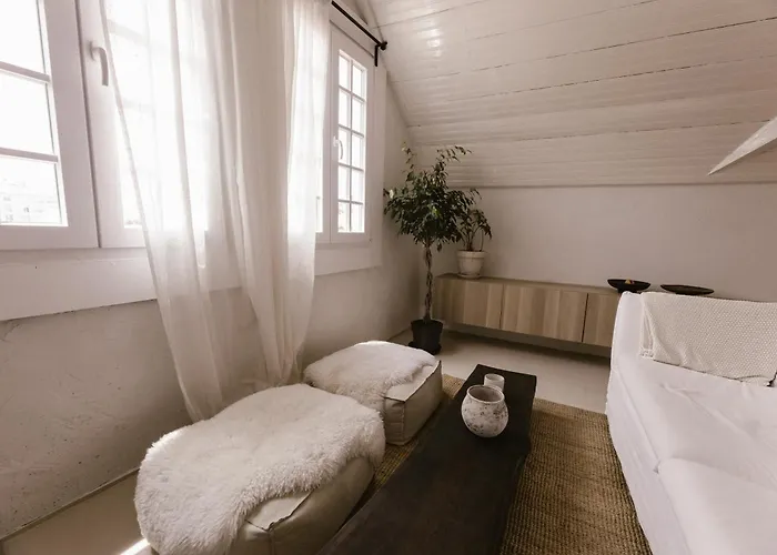 Beige Tranquil Escape By The Sea Apartment *