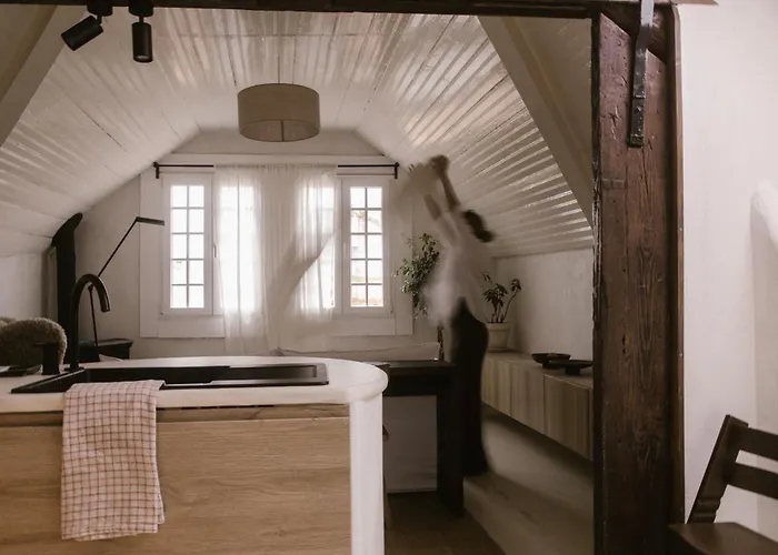 Beige Tranquil Escape By The Sea Apartment *