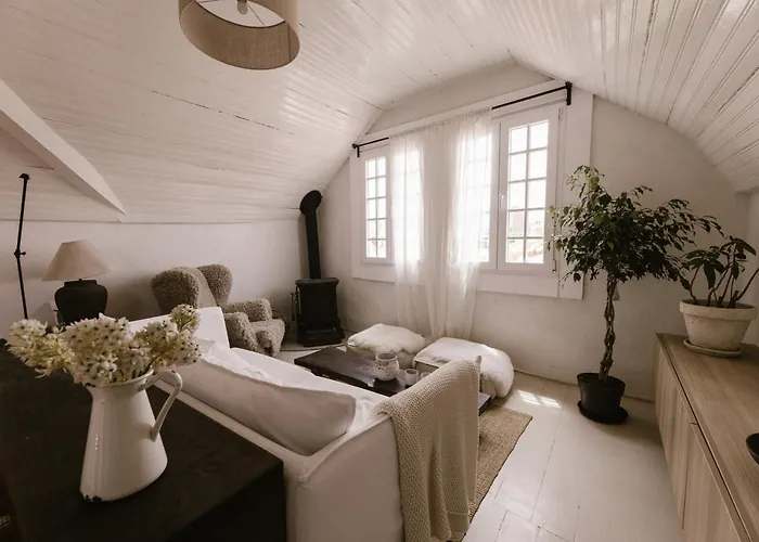 Beige Tranquil Escape By The Sea