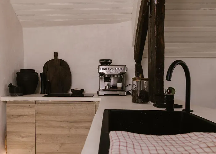 Beige Tranquil Escape By The Sea Apartment