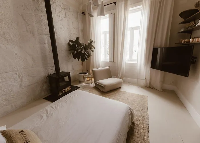 Beige Tranquil Escape By The Sea