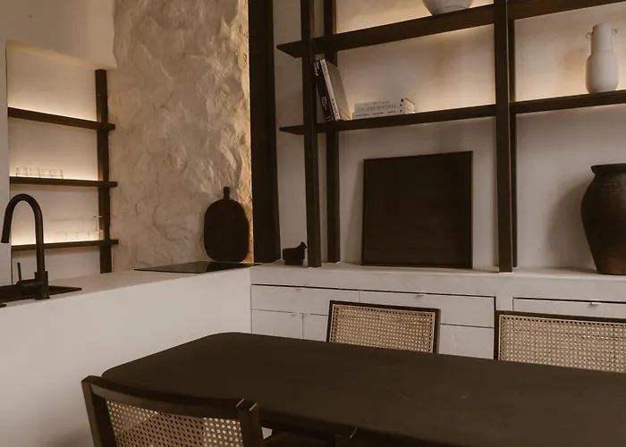 Beige Tranquil Escape By The Sea Apartment